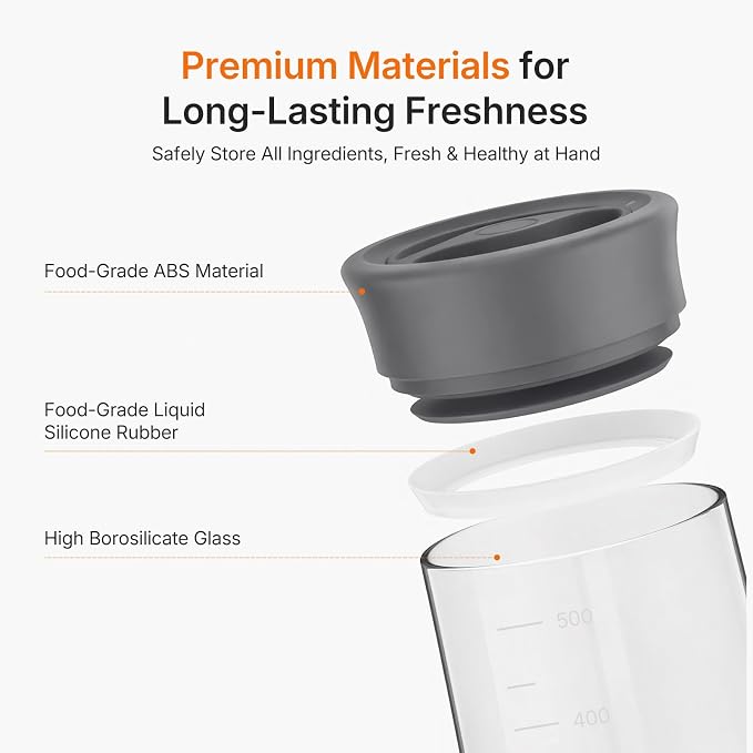 2-Pack Airtight Mason Jar with Silicone Ring, Upgraded Glass Storage Jars with lids, 17oz Wide Mouth Food Jars & Canisters for Coffee Grounds, Creamer, Candy, Sugar