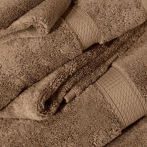 SUPERIOR Egyptian Cotton Ultra Plush & Absorbent, 12 Piece Set, Latte