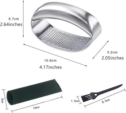 Garlic Press Mincer, Garlic Presses Dishwasher Safe Garlic Mincer, Durable Garlic Crusher with Peeler, Brush, Easy to Clean & Squeeze, Kitchen Essential Gadgets Tool for Garlic, Ginger, Spices