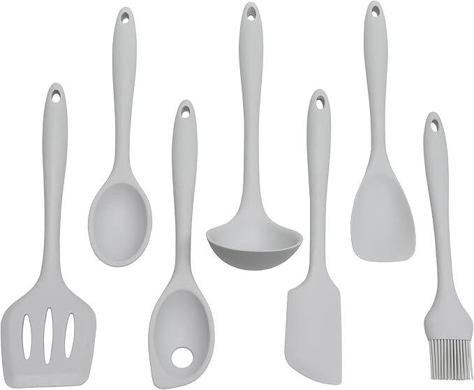 Chef Craft Premium Silicone Basting Spoon, 11 inch, Gray