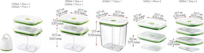FOSA Reusable Extra Large Vacuum Seal Container - 116.6 oz Food Storage Container (Vacuum Pump Not Included)