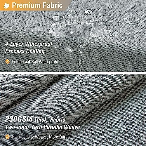 BTTN Narrow Long Linen Textured Fabric Shower Curtain, 60x84, Grey/Gray