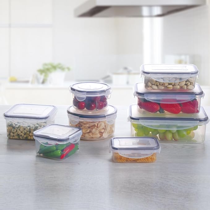 MTR 16PC Value Pack FOOD Storage Containers BPA Free Kitchen Storage Dishwasher Safe Microwave Safe Freezer Safe Airtight Silicone Containers Leakproof & Reusable (16)