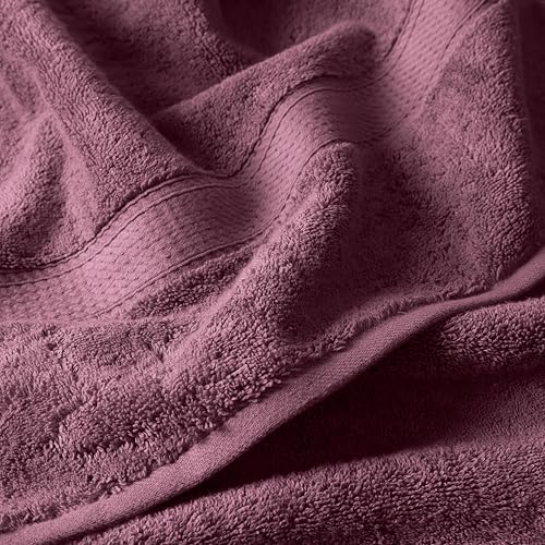 SUPERIOR Egyptian Cotton Ultra Plush & Absorbent, 6 Piece Set, Plum