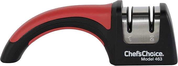 Chef’sChoice Professional Manual Knife Sharpeners Pronto Hone for 15-Degree Straight-Edge and Serrated Knives with Precise Angle Control & Compact Footprint, 2 Stage, Black (Pack of 6)