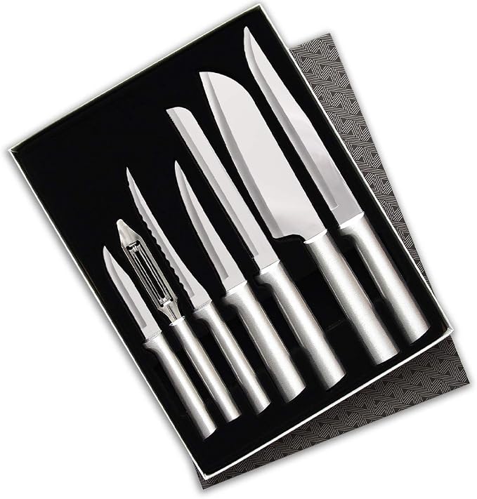 Rada Cutlery The Starter Gift Set (S38), 7-piece Knife Set, Stainless Steel Blades, Silver Handle