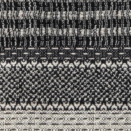 SKL Home Lewis Hand Towel Set-2pc, Premium 100% Cotton, Black
