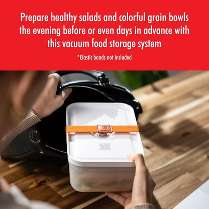 ZWILLING Fresh & Save Plastic Lunch Box, Airtight Food Container, Meal Prep, BPA-Free, Grey, Semitransparent - Large