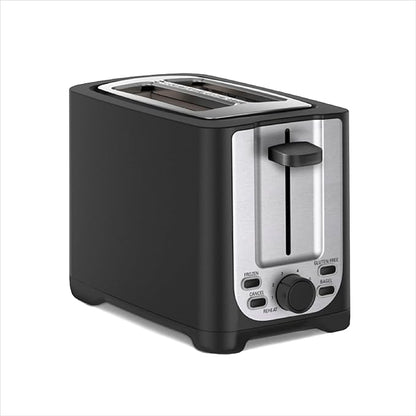bella 2 Slice Toaster with Auto Shut Off - Extra Wide Slots & Removable Crumb Tray and Cancel, Defrost & Reheat Function - Toast Bread, Bagel & Waffle, Black
