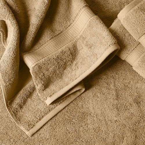 SUPERIOR Egyptian Cotton Ultra Plush & Absorbent, 6 Piece Set, Toast