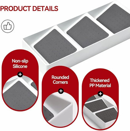 Spice Drawer Organizer,8 Pack,3 Tier Non-Slip Silicone Seasoning Jar Drawer Insert,Spice Rack Organization for Drawer,Kitchen Spice Rack Tray for Cabinet Countertop Makeup Storage