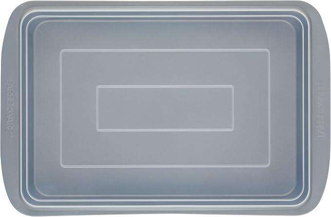 Farberware GOLDEN BAKE Bakeware Nonstick Rectangular Cake Pan with Lid, Kitchen Supplies, 9-Inch x 13-Inch, Gray