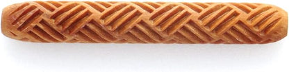 MKM Pottery Tools Wood Hand Rollers for Clay (HR-23 Basketweave)
