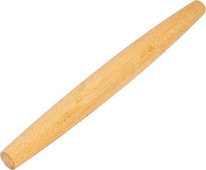 Classic French Rolling Pins Bamboo Wooden Rolling Pin for Baking Pizza Dough Pie Cookie, 15.8-Inch