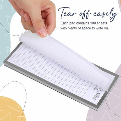 Utron 2 Pack Magnetic Notepads for Refrigerator, 100 Pages/BookGrocery List Magnet Pad for Fridge, Design Magnetic Grocery List Pad for Fridge, Grocery List Notepad, to-Do Memos, List(8 x 20.3cm)