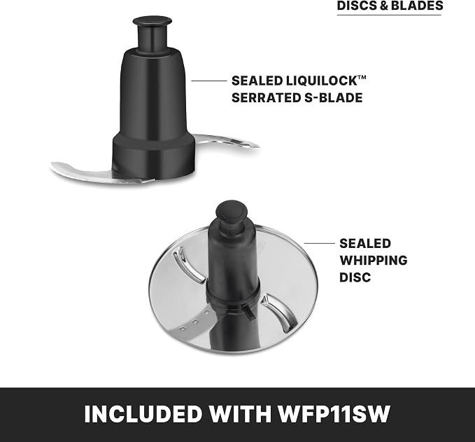 Waring Commercial Food Processor, 2.5 Quart Capacity with Flat Lid, 3/4 Horsepower Motor, Vegetable Chopper for Professional Kitchens, WFP11SW