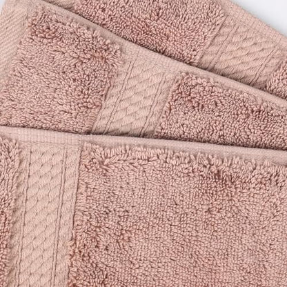 Superior Egyptian Cotton 800 GSM Plush Absorbent, 9 Piece Set, Muted Mauve