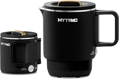 HYTRIC Travel Electric Kettle, 650ML Foldable Small Electric Kettle, Stainless Steel Portable Kettle with Dual Power Control, Collapsible Small Kettle Electric, Auto Shutoff & Boil Dry Protection