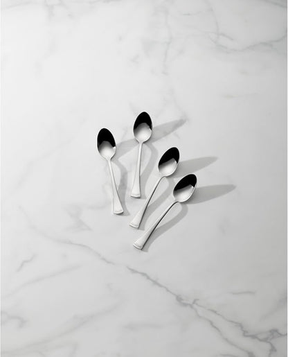 Lenox Flatware Set, Portola Teaspoons Set, Service For 4, 18/10 Stainless Steel, Mirror Finish, Dishwasher Safe, Kitchen Utensils Sets, Home And Kitchen Utensils, Spoons, Teaspoons (Silver, 4 Pieces)