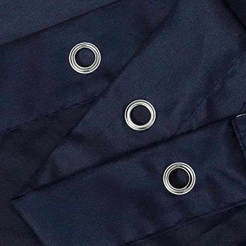 N&Y HOME Fabric Shower Curtain or Liner 36 x 72 Inches Stall Size, Navy