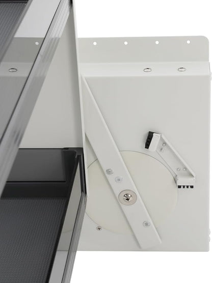Pull Down Shelf for Upper Cabinets, 2-Tier Drop Down Cabinet Organizer, Kitchen Spice and Dishes Pull Down Storage Shelf, High Cabinet Pull-Out Organizer for Snacks, Bowls, Plate(White, 30in)