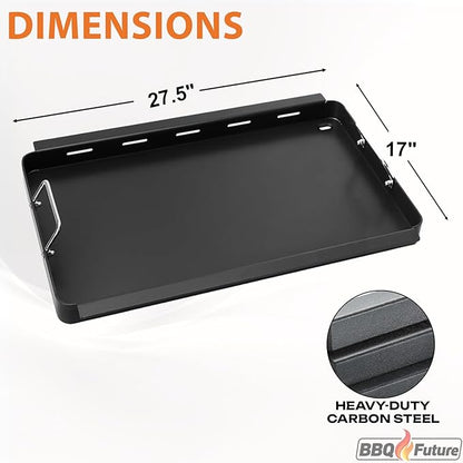 Full Size Griddle Insert with Spatula Set for Charbroil TRU Infrared 4 Burner 463242715 463255020 463242716 463257520 463276016 466242715, Flat Top for Charbroil Grill Replacement Parts G533-0009-W1