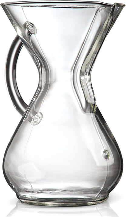 Chemex Pour-Over Glass Coffeemaker - Glass Handle Series - 6-Cup - Exclusive Packaging