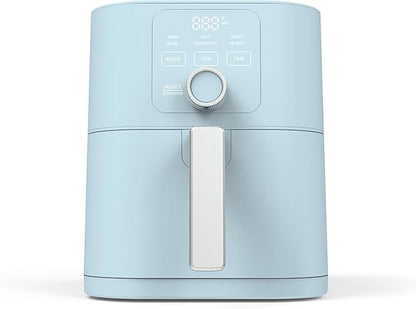 Martha Stewart 6QT Air Fryer, 6-in-1, Bake, Broil, Roast, Air Fry, Dehydrate, Reheat, Ceramic Non-Stick Basket, Crispy Results Fast, 400°F Max Temp, Shake Reminder, Sky Blue