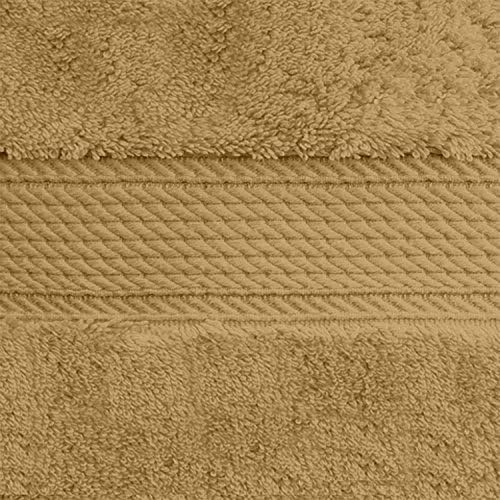 Superior Egyptian Cotton Plush & Absorbent, Face Towel Set of 6, Toast