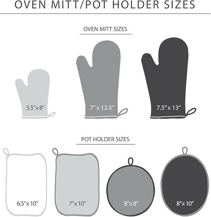 KITCHENAID Ribbed Soft Silicone Oven Mitt 2-Pack Set, 7.5"x13", Lavender Cream