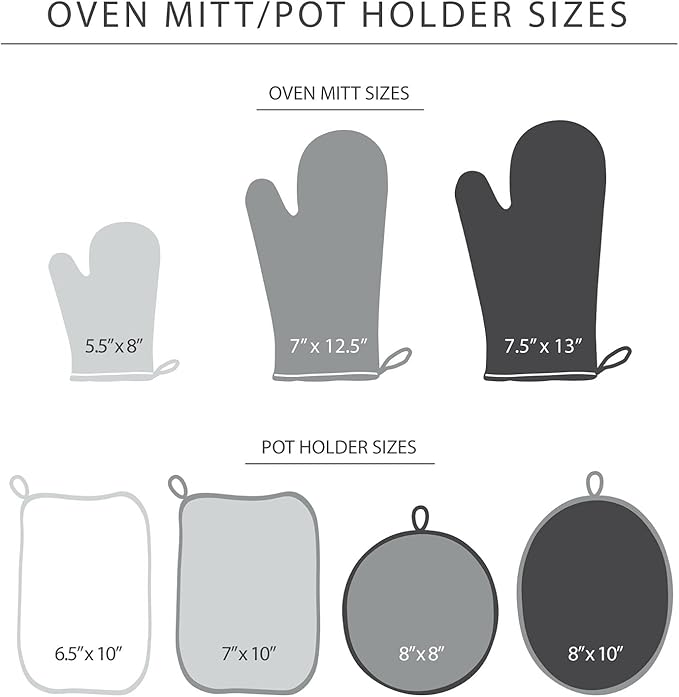 KitchenAid Ribbed Soft Silicone Pot Holder 2-Pack Set, Charcoal Grey, 7"x9"