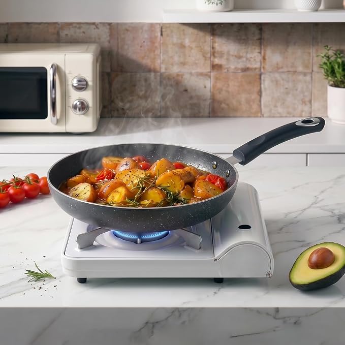 Frying Pan 3-Piece Set, Nonstick Skillet Set for Induction Cooktop, Frying Pan Nonstick 8 Inch+9.5 Inch +11 Inch with Bakelite Handles, PFOA Free(Black)