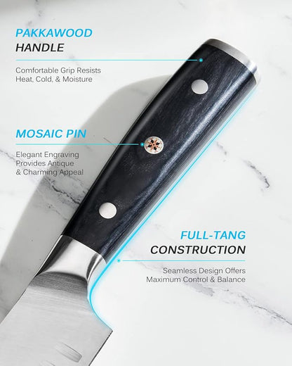 KYOKU Samurai Series Knife Japanese Style1 (Bullnose Butcher Knife, 10")