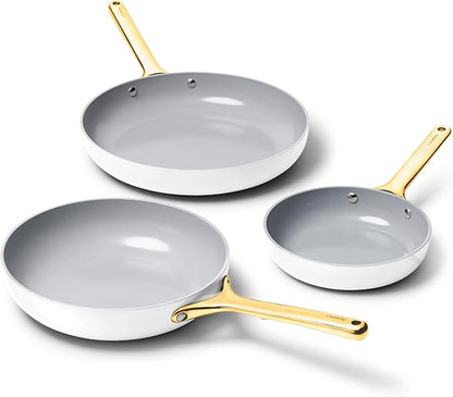 Caraway 8in + 10in Fry + 12in Fry Set White