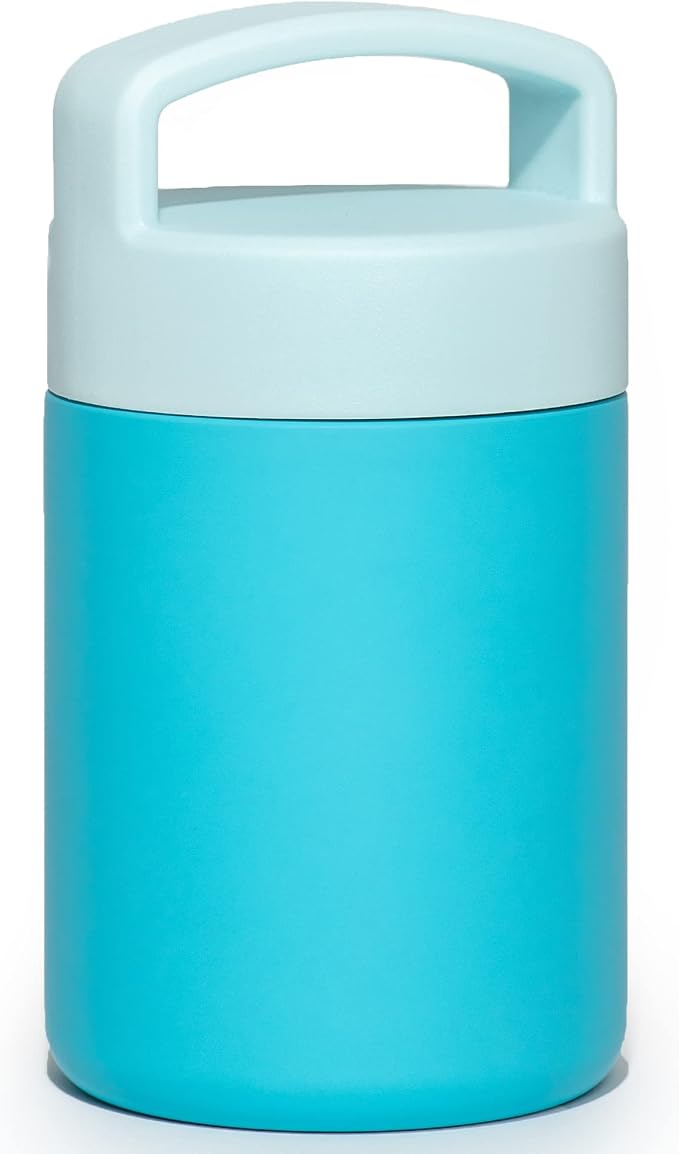 WeeSprout Insulated Stainless Steel Food Jar for Kids - 12 oz Leakproof Vacuum-Insulated Soup & Lunch Container with Handle, Wide-Mouth Thermal Food Flask, Recipiente Térmico Comida Caliente (Blue)