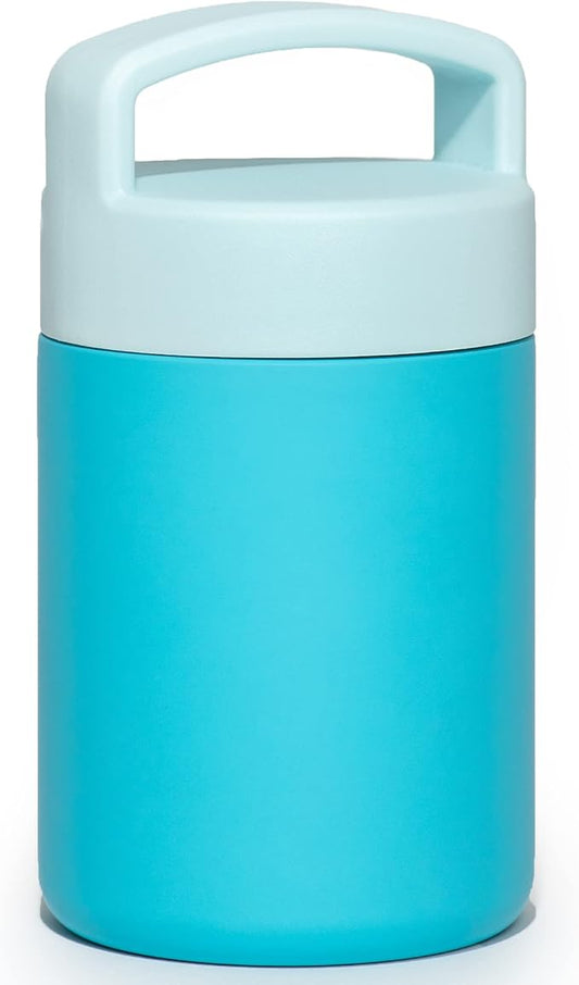 WeeSprout Insulated Stainless Steel Food Jar for Kids - 12 oz Leakproof Vacuum-Insulated Soup & Lunch Container with Handle, Wide-Mouth Thermal Food Flask, Recipiente Térmico Comida Caliente (Blue)