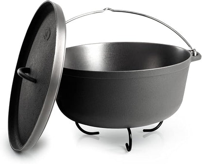 GSI Outdoors Guidecast 7qt Dutch Oven | Cast Iron Dutch Oven for Camping, Cabin and Home Kitchen