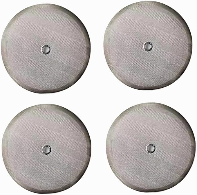 Universal French Press Screen 4 Inch for 34oz/8 Cups/1000ml Coffee Press, 4 Pack Filter Replacement with Metal Center Ring