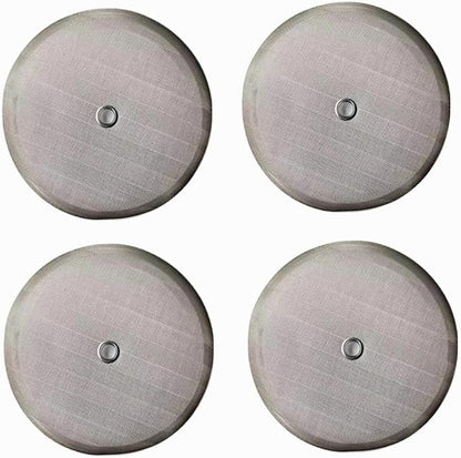Universal French Press Screen 4 Inch for 34oz/8 Cups/1000ml Coffee Press, 4 Pack Filter Replacement with Metal Center Ring