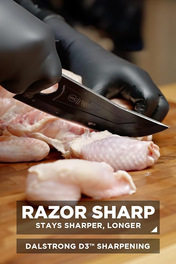 Dalstrong Venator Chef Knife - 7 inch - Shadow Black Series - Razor Sharp Kitchen Knife - Black Titanium Nitride Coated - High Carbon - 7CR17MOV-X Vacuum Treated Steel - Sheath - NSF Certified
