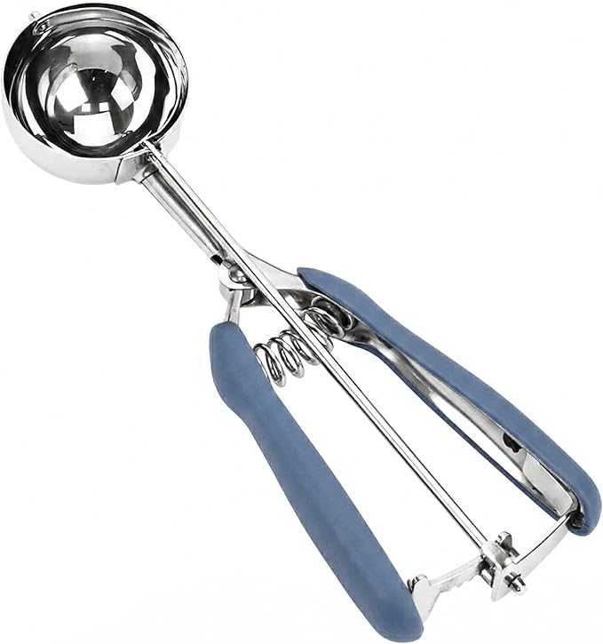 Cookie Scoop, 18/8 Stainless Steel Cookie Scooper, Cookie Scoops for Baking, 3Tbsp/45ml/1.5oz Cookie Dough Scoop, Ice Cream Scooper with Trigger Release, Cookie Scooper for Baking (#20 Midnight Blue)