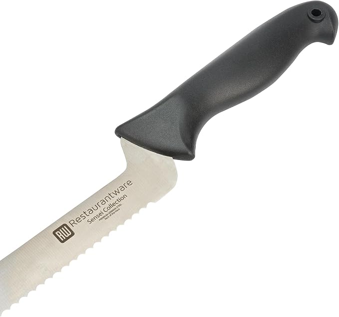 Restaurantware Sensei Back of the Haus - 8-inch Offset Bread Knife - Professional Chef's Kitchen Knife - Durable German Steel - Stain Resistant - With HACCP Coding For Food and Allergen Safety