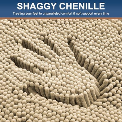 Smiry Bathroom Rugs 59X20, Luxury Chenille Extra Soft Absorbent Bath Mat