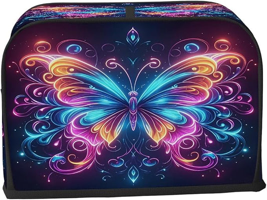 Animal Butterfly Galaxy Toaster Cover 2 Slice Wide Slot Washable Kitchen Appliance Covers Fingerprint Bread Machine Dust Cover Small Toaster Oven Accessories Covers Bread Maker Bag Women Gift