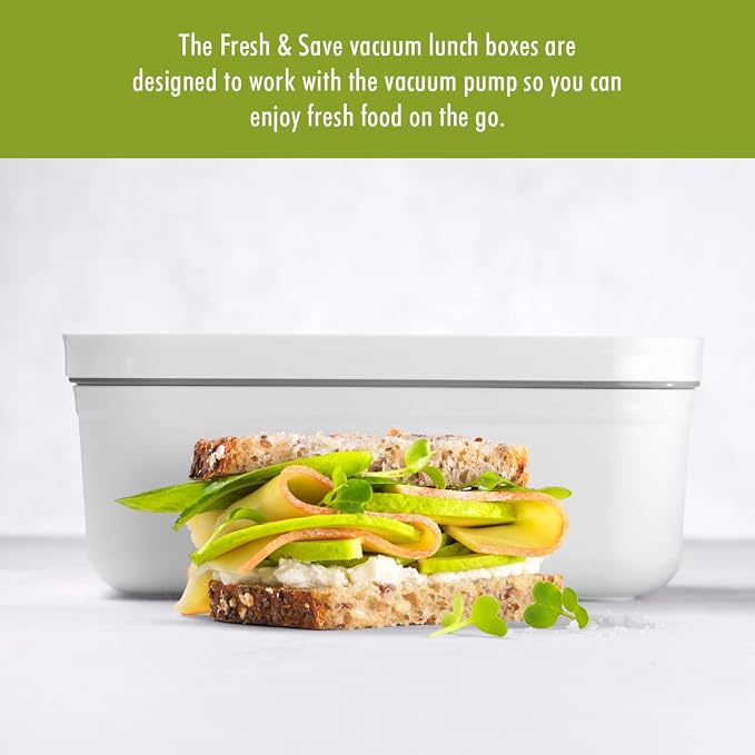 For food to stay fresh up to 5X longer, pump required (not included).
