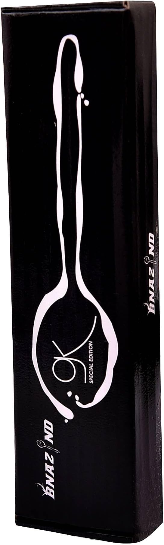 2 Pack 8 inch Kunz Small Regular and Perforated Sauce Spoon Set | 18/10 Stainless Steel Silver Chef Spoon ideal for drizzling sauces, plating desserts, Dishwasher safe