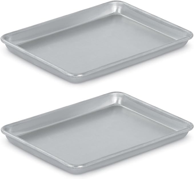 Vollrath (5220) Wear-Ever Collection Quarter-Size Sheet Pans, Set of 2 (9 1/2-Inch x 13-Inch, Aluminum)