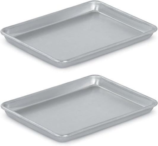 Vollrath (5220) Wear-Ever Collection Quarter-Size Sheet Pans, Set of 2 (9 1/2-Inch x 13-Inch, Aluminum)