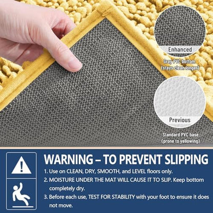 Arotive Round Bathroom Rugs 24x24, Soft Absorbent Chenille Shaggy Bath Mat
