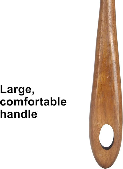 2 Pcs Large Wooden Spoons for Cooking Serving Mixing Kitchen Spoon Big Acacia Wood Utensils Set Teak Spatula Cooking Spoon Set Bamboo Baking Spoons Non Toxic Kitchen Tools Cooking Accessories